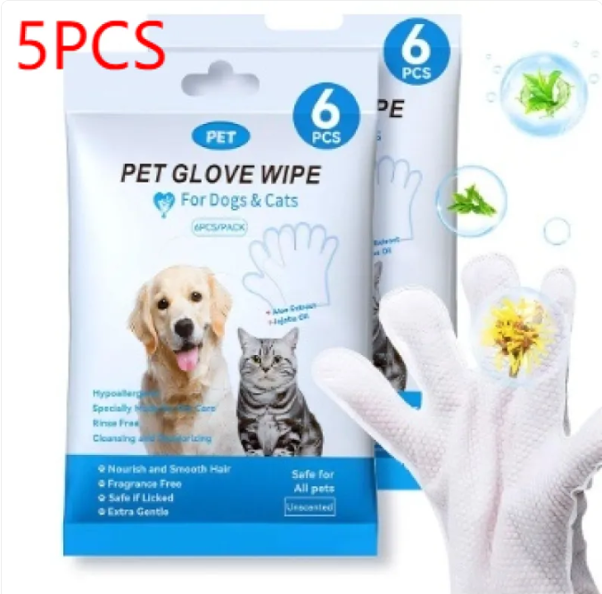 Everyday Grooming Wipes and Gloves