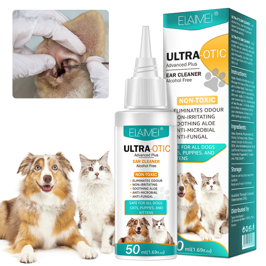 Gentle Ear Cleaner for Cats and Dogs